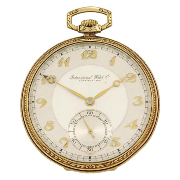 Swiss 14 carat gold open faced lever pocket watch Circa 1935 Swiss 14 carat gold open faced lever pocket watch Circa 1935