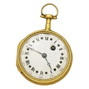 Austrian gilt open faced key wound verge watch Circa 1810
