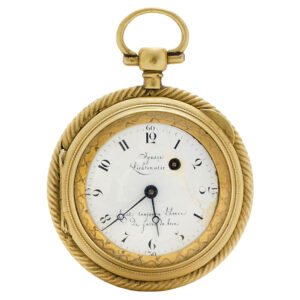 Fine Austrian silver open faced verge pocket watch Circa 1800
