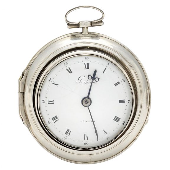 English silver pair cased key wound pocket watch Circa 1860