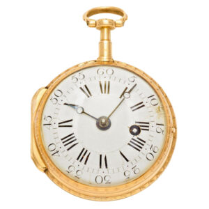 French 18K rose gold key wound pocket watch Circa 1880