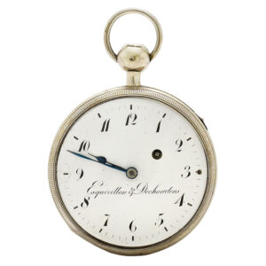 French silver open faced key wound pocket watch Circa 1785