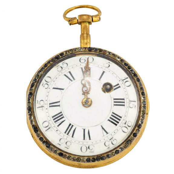 Austrian gilt, enamel and stone set verge watch Circa 1765