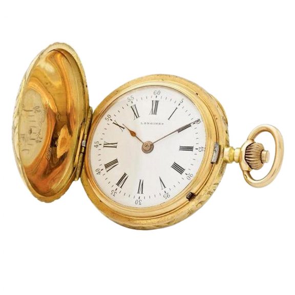 Swiss 18K gold, enamel and diamond set ladies' watch Circa 1900