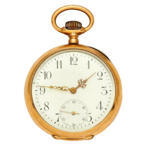 Swiss 18 carat rose gold open faced lever watch Circa 1900