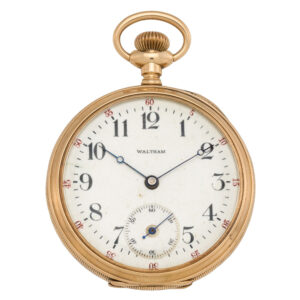 American 14 carat rose gold open faced lever watch Circa 1900