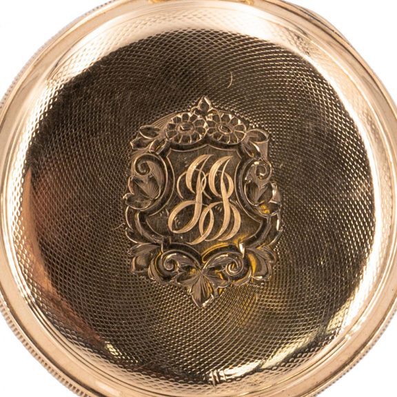 American 14 carat rose gold open faced lever watch Circa 1900 American 14 carat rose gold open faced lever watch Circa 1900