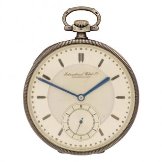 Swiss silver open faced manual wound pocket watch Circa 1929