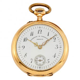 Swiss 18 carat rose gold open faced lever watch Circa 1905