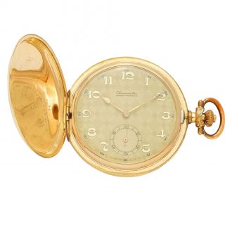 Swiss gilt hunting cased manual wind lever watch Circa 1930