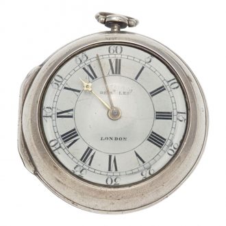 English silver pair cased key wound pocket watch Circa 1870
