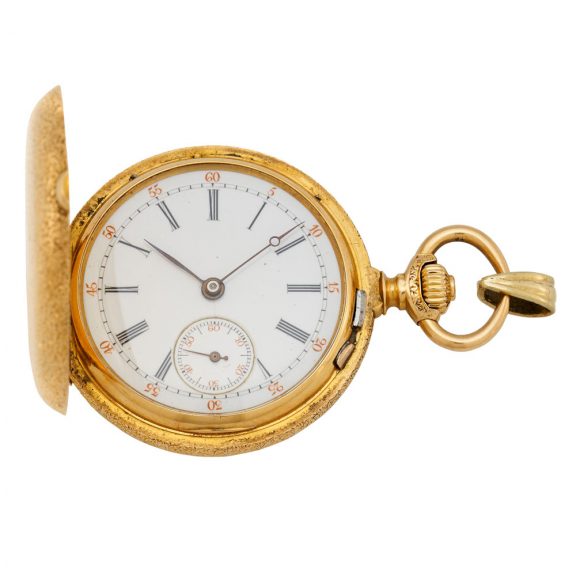 Swiss 18 carat rose gold hunting cased ladies' watch Circa 1884