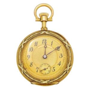 Swiss 18 carat gold open faced lever ladies' watch Circa 1900