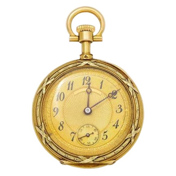 Swiss 18 carat gold open faced lever ladies' watch Circa 1900