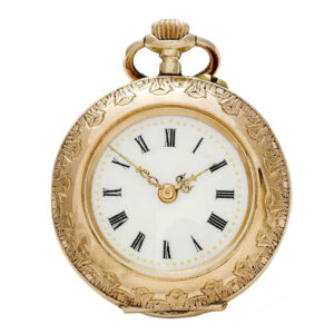 Small Swiss 18 carat rose gold open faced keyless lever Circa 1905