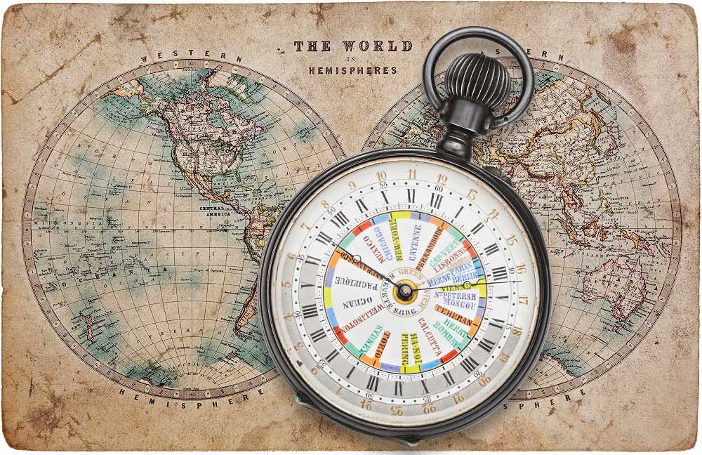 World time clock Henry Beguelin