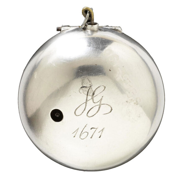 English silver pair cased verge pocket watch Circa 1671 English silver pair cased verge pocket watch Circa 1671