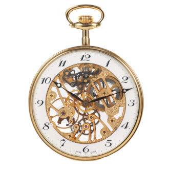 Fine Swiss gilt metal skeletonized keyless watch Circa 1980