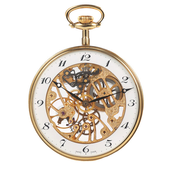 Fine Swiss gilt metal skeletonized keyless watch Circa 1980