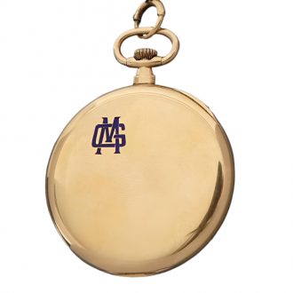Swiss 18K gold open faced keyless pocket watch Circa 1950