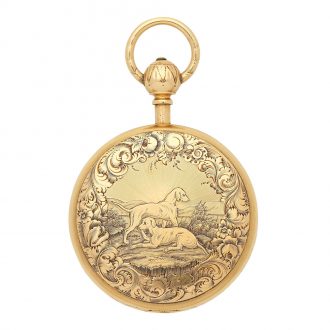 English 18 carat gold pair cased lever pocket watch Circa 1850