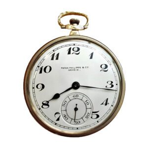 Swiss 18K gold open faced lever pocket watch Circa 1900