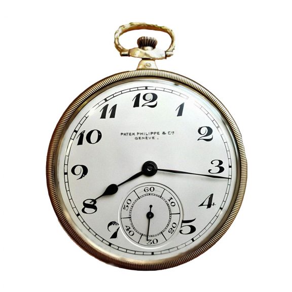 Swiss 18K gold open faced lever pocket watch Circa 1900