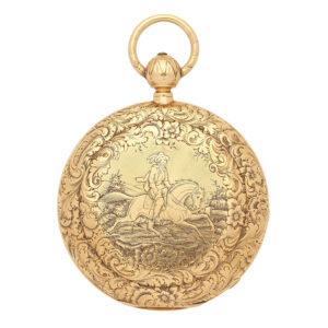 English 18 carat gold pair cased lever pocket watch Circa 1850