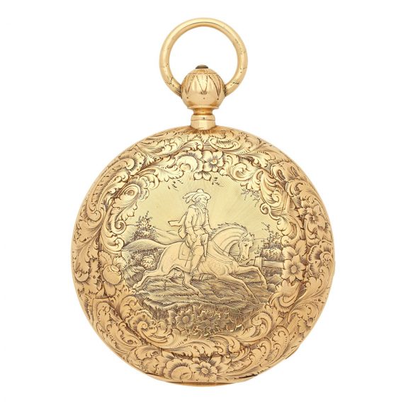English 18 carat gold pair cased lever pocket watch Circa 1850