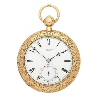 English 18 carat gold pair cased lever pocket watch Circa 1850