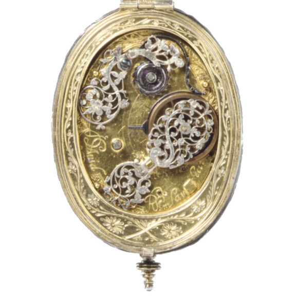 English polychrome enamel-painted watch Circa 1620-1625 English polychrome enamel-painted watch Circa 1620-1625