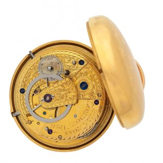 English 18K gold watch with lever escapement Circa 1801
