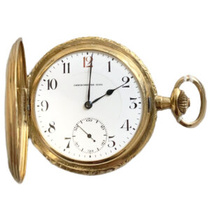 Fine Swiss 18K gold hunting cased pocket chronometer Circa 1930