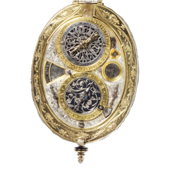 English polychrome enamel-painted watch Circa 1620-1625 English polychrome enamel-painted watch Circa 1620-1625