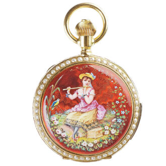 Swiss enamel minute repeater for Chinese market Circa 1895