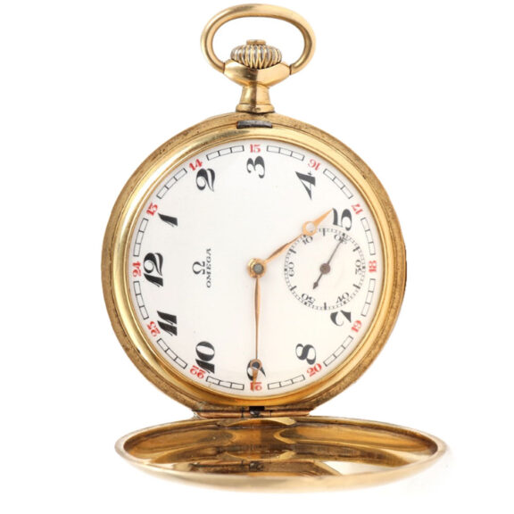 Omega 14 carat gold hunter case Circa 1923 Omega 14 carat gold hunter case Circa 1923