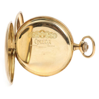 Omega 14 carat gold hunter case Circa 1923 Omega 14 carat gold hunter case Circa 1923