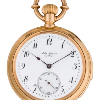 Gold Jules Jurgensen pocket watch with quarter repeater