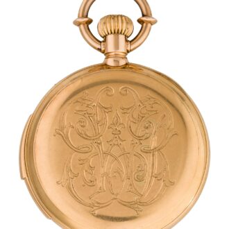 Gold Jules Jurgensen pocket watch with quarter repeater