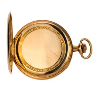 Waltham classic pocket watch in 14 carat yellow gold