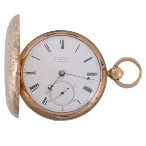 English 18 Carat gold full hunter pocket watch Circa 1825