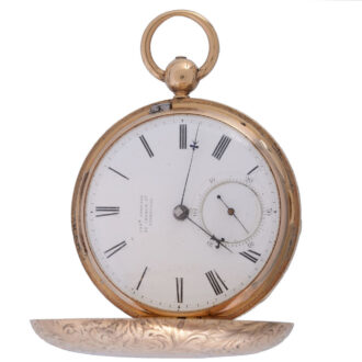 English 18 Carat gold full hunter pocket watch Circa 1825