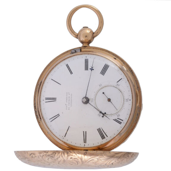 English 18 Carat gold full hunter pocket watch Circa 1825 English 18 Carat gold full hunter pocket watch Circa 1825