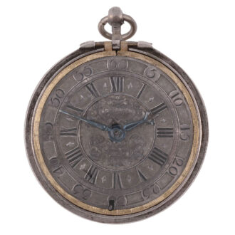 A silver pair-cased verge pocket watch Circa 1695