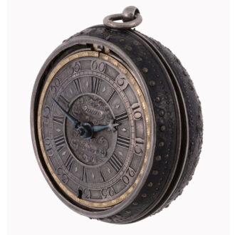 A silver pair-cased verge pocket watch Circa 1695
