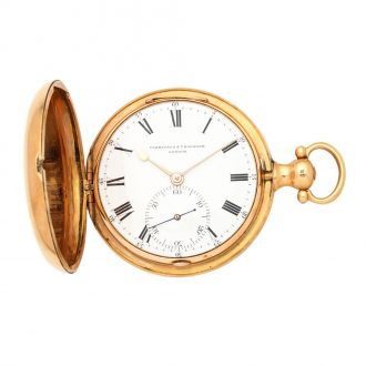 Heavy English 18 carat gold hunting cased watch Circa 1814