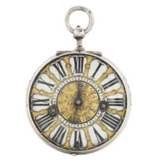 French silver oignon verge watch with alarm Circa 1695