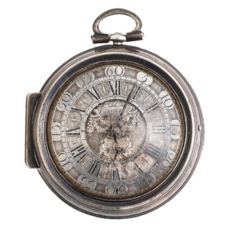 English silver verge watch with champlevé dial Circa 1715