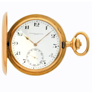 Swiss 18K yellow gold hunting cased lever pocket watch Circa 1920