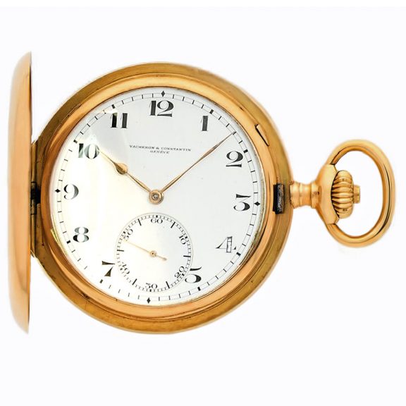 Swiss 18K yellow gold hunting cased lever pocket watch Circa 1920